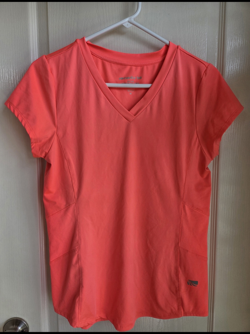 Marika Coral V-Neck Short Sleeve Active Tee